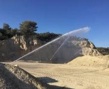 Plating dust in quarries